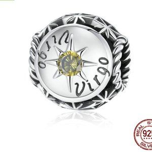 925 Stering Silver Virgo Charm